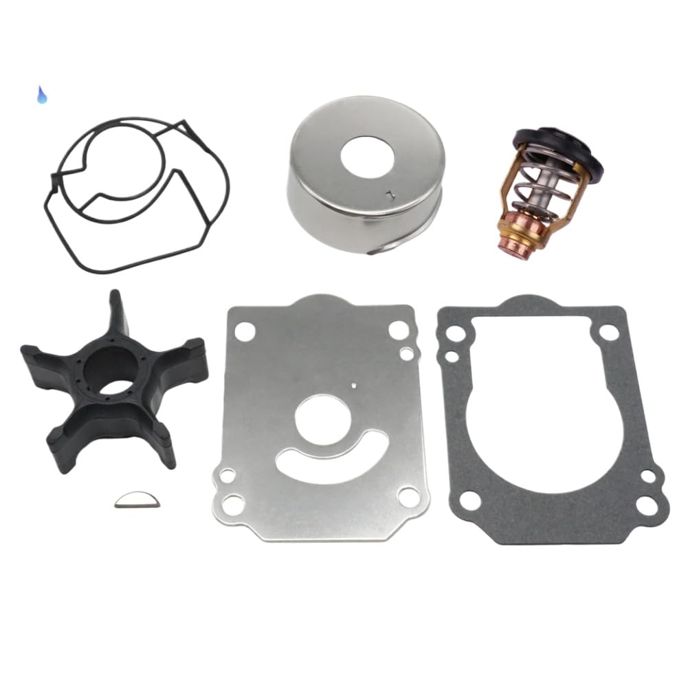 Kit girante pompa acqua con termostato 17400-96J00 17670-90J10 compatibile con motori fuoribordo a 4 tempi DF 150 175 200 AP 17400-96J03