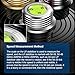 LP Weight Disc Stabilizer, 50Hz Turntable Level, HiFi 3 in 1 Strobe Speed Scale Record Puck 45RPM Vinyl Clamp with Bubble Level for Phonograph Players