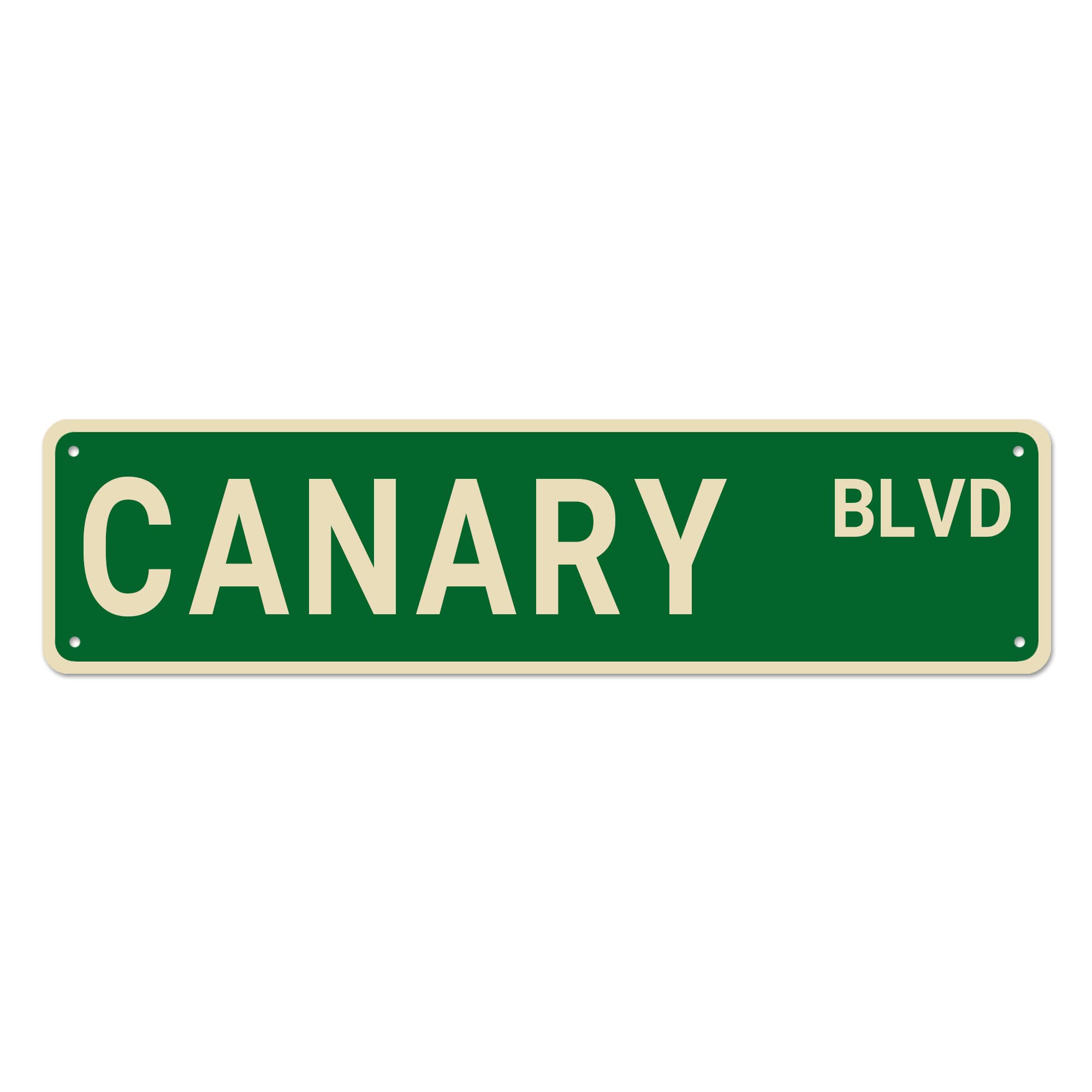 Sitrmgh Sign Canary Blvd Street Canary Canary Decor Canary Lover Gift, Funny Wall Decor For Home/Bedroom/Man Cave, Quality Metal S 16X4 Inch