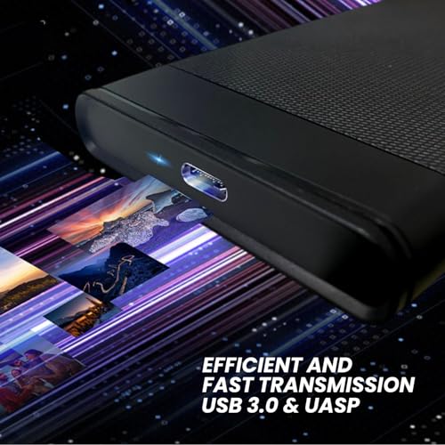 Image of Dyazo 2.5 inch External Hard Drive Enclosure USB C 3.0 to Type C | Tool Free SSD /HDD Case for 7mm /9.5mm Drives with UASP Support | Hard Drive Case Compatible with WD, Seagate, Toshiba, Samsung - Black