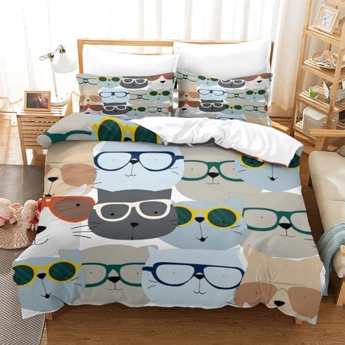 Parure de lit fermeture éclair housse de couette patchwork 260x220 - 3