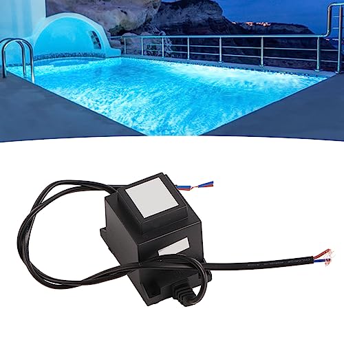 Zerodis Trasformatore Impermeabile a Bassa Tensione per Lampada Subacquea, Trasformatore di Tensione della Luce del Paesaggio in Plastica IP68 da 220 V a 12 V per Applicazioni di Piscina e Parco (10W)