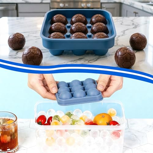 Molde para hielo de silicona en forma de balón de fútbol 2 pack miniatura 6