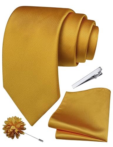 Branduce Dark Gold Tie Set for Men