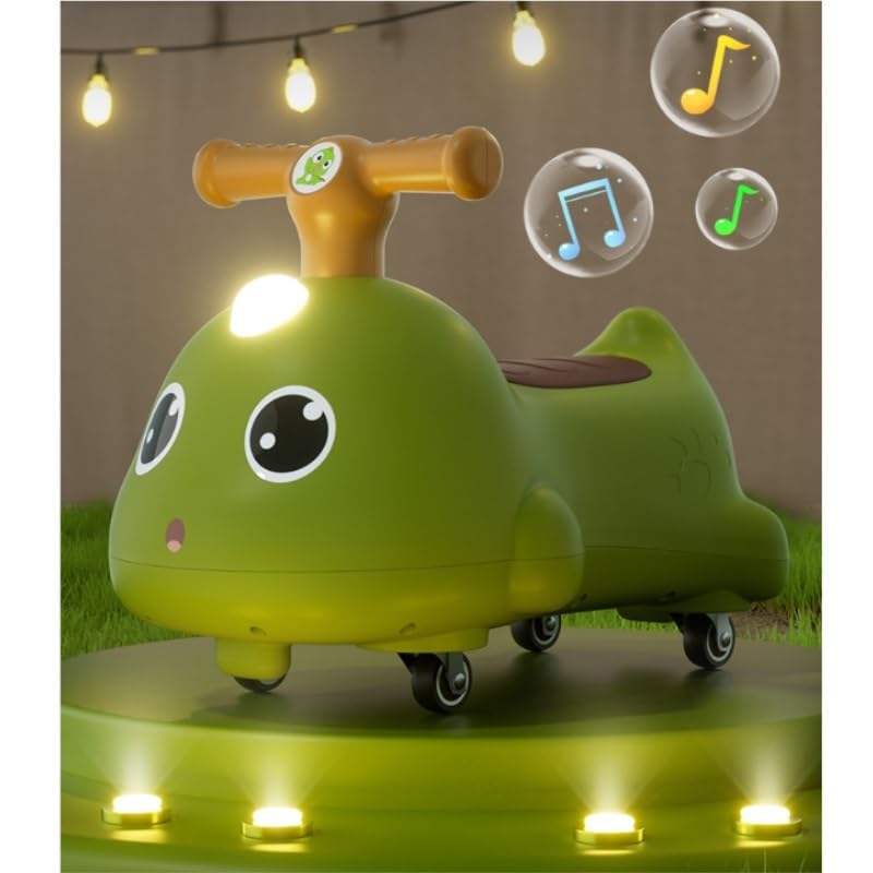Samochodzik na huśtawce, Wiggle Car Ride On Push Tematyczne dinozaury Od stóp do podłogi Jeździki dla dzieci na przesuwnych samochodach chłopców(Gr锟絥)