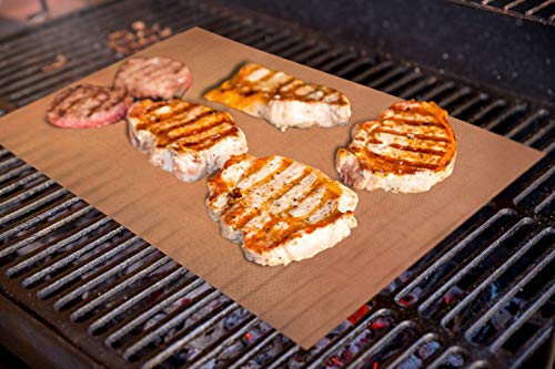 Oven Liners For Bottom Of Electric & Gas Oven- Premium Heavy Duty Reusable Copper Grill Mats For Outdoor Gas Charcoal Bbq Grill Mat | Non Stick Grilling Mat Protects From Messy Spills Drips 3 Pack #TOP5