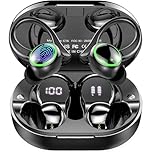 Matast Wireless Earbuds, Sports Bluetooth 5.4 Headphones, 4 ENC Noise Canceling Mic 6D Stereo Headphones, In Ear buds with Earhooks, IPX7 Waterproof Wireless Earphones for Sport/Running/Gym