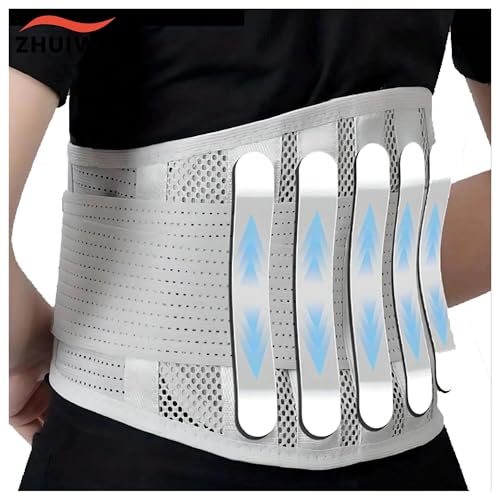 Faja lumbar ajustable transpirable con 5 placas reforzadas XL miniatura 2
