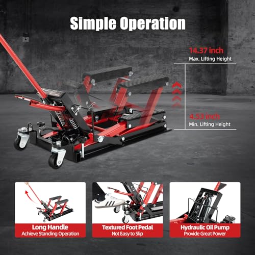 Table elevatrice portable pour moto avec securite 3 positions - 4