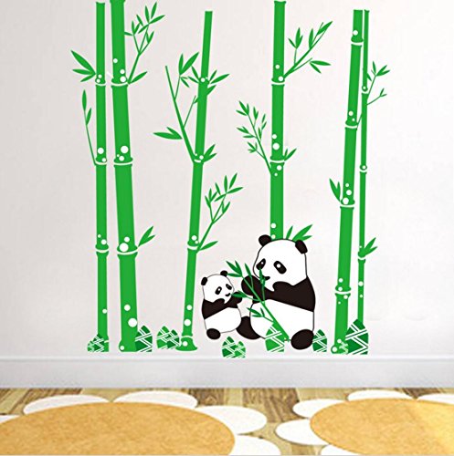 Pvc Cute Cartoon Panda Bamboos Decor Wall Stickers Art Decal Removable For Children's Room Decor Bedroom Sitting Room Sofa Tv Background By Kamay's #TOP3
