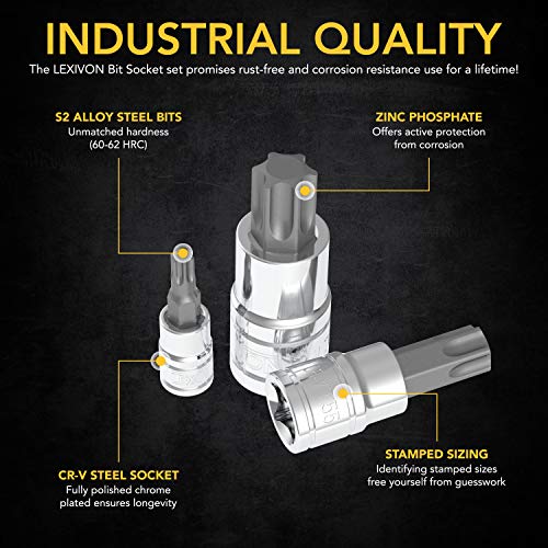 Lexivon LX-143 Torx Bit Socket Set, Premium S2 Alloy Steel thumb #3