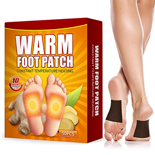 Parches desintoxicantes para pies, 50 almohadillas calentadoras de pies que eliminan las toxinas del cuerpo, almohadillas de bambú y jengibre para aliviar el estrés y dormir profundamente