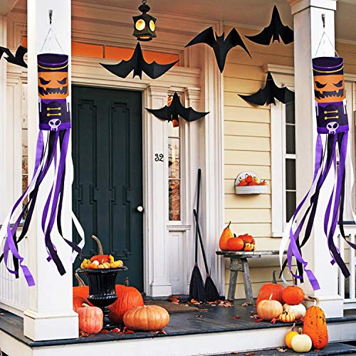 image for TURNMEON 2020 2Pack Large Halloween Windsock 60