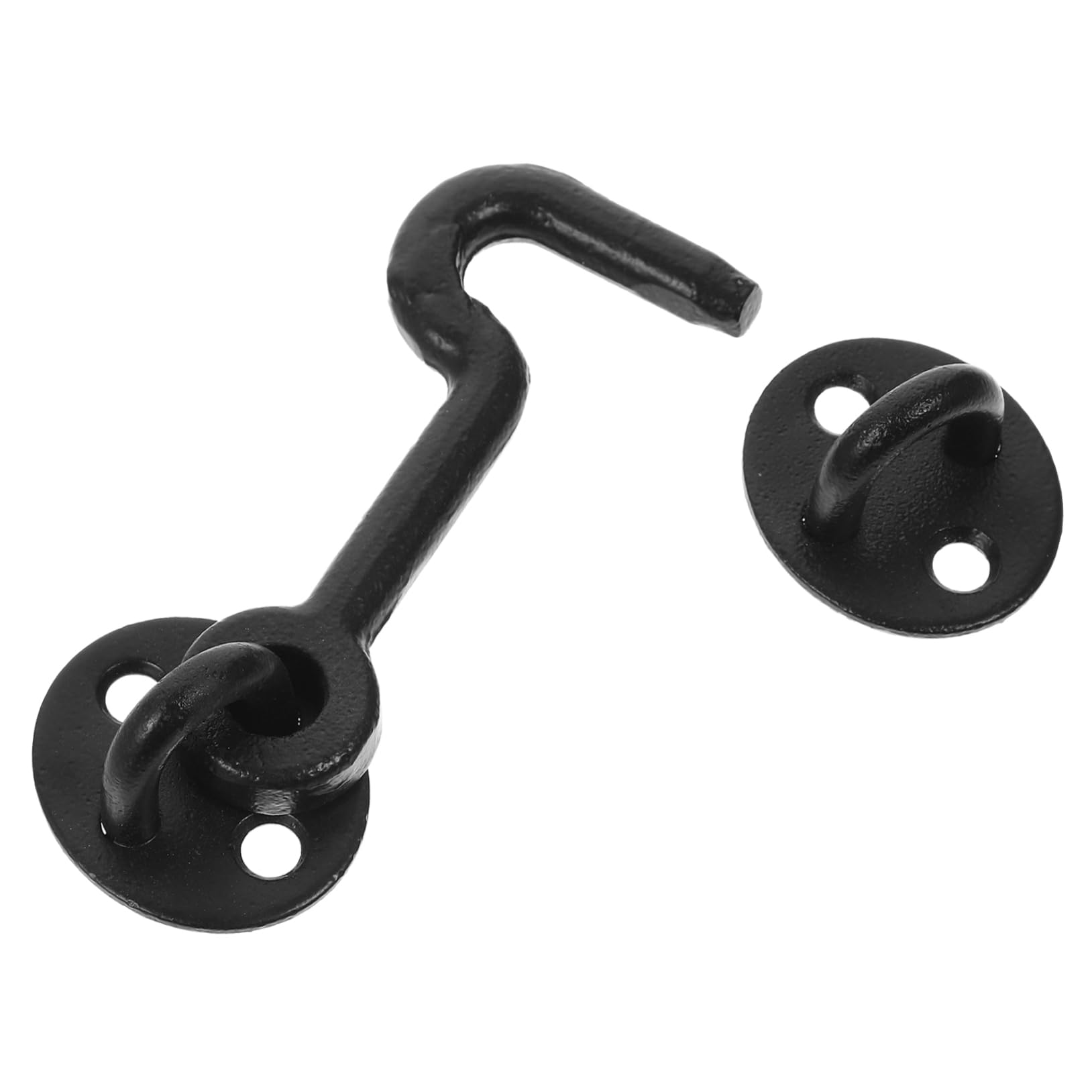 OSALADI Sturdy Cast Iron Wind Hook Latch and Eye Hinge for Door Window Gate Heavy Duty Hook Lock