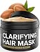 Xtava Clarifying Clay Hair Mask with Argan Oil 8 Fl.Oz - Repairing and Conditioning Hair Treatment for Damaged Hair and Oily - Overnight Hair Mask for Straight, Wavy, Curly and Natural Hair