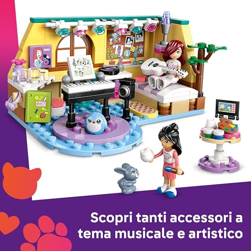 Friends La Cameretta di Paisley, Giochi Educativi per le Abilità Sociali per Bambine da 6 Anni Fan dell'Arte e Mestieri con 2 Personaggi e Strumenti Musicale, Regalo Creativo a Tema Musica 42647 - Lego - Immagine 4