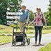 Rollz Motion Rhythm Matt Black - Walker for Parkinson’s - Rollator Walker with Seat - Multiple Customizable Cues with Laser - Modern Design
