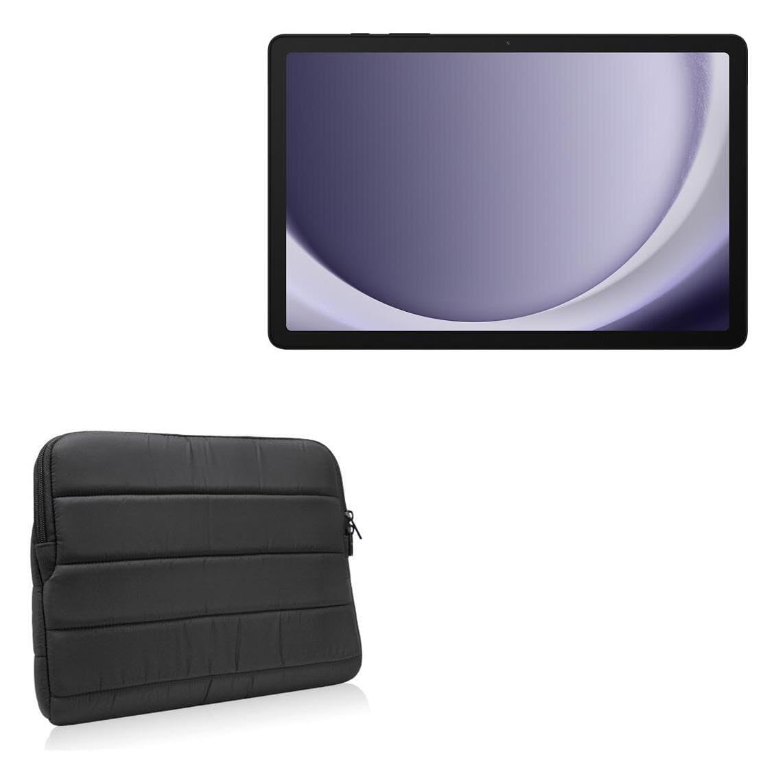 BoxWave Case Compatible with Samsung Galaxy A9+ 5G - Polar Jacket, Puffy Padded Material Zip Up Sleeve Pouch - Jet Black