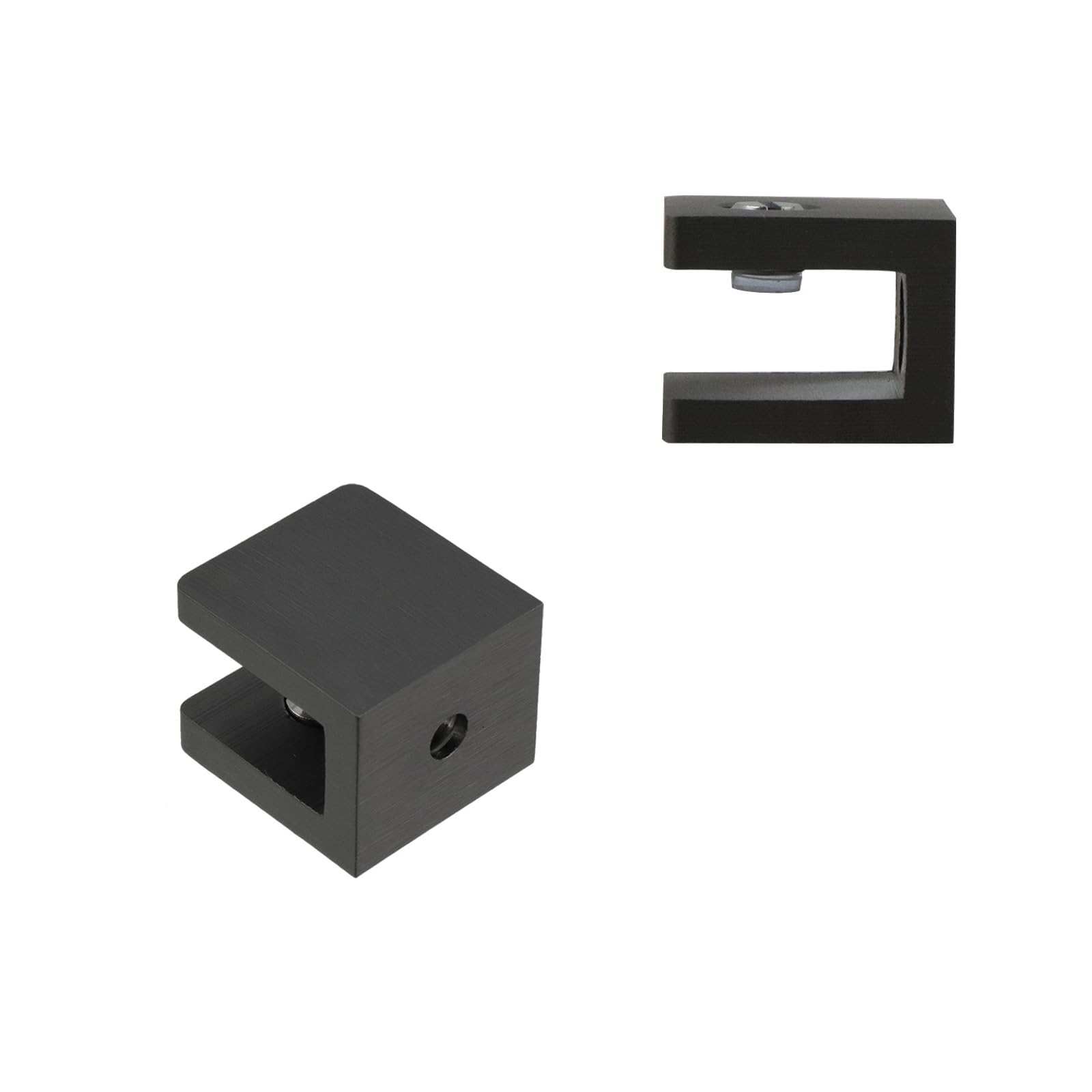 KUMGROT Shelf Clips - Black Copper Glass Brackets -3