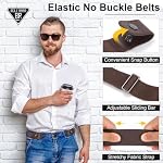 BELTROAD 2 PCS Buckless Belt Men, No Buckle Belt Men Women For Jeans Pants | 2 PCS Stretchy Invisible Belt without Buckle, No Buckle Belt Women, Elastic Stretch Buckleless Belt for Men Jeans Pants Gift