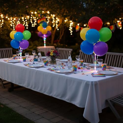 Image of Lightsfever 6 Sets LED Light Up Balloon Stand Kits for Table Centerpieces