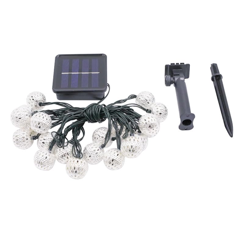 Oświetlenie solarne 5 m, 6,5 m, 9 m, 12 m, marokańska kula LED, łańcuch świetlny na zewnątrz, girlanda słoneczna, ogród, dom, dekoracja bożonarodzeniowa, latarnia