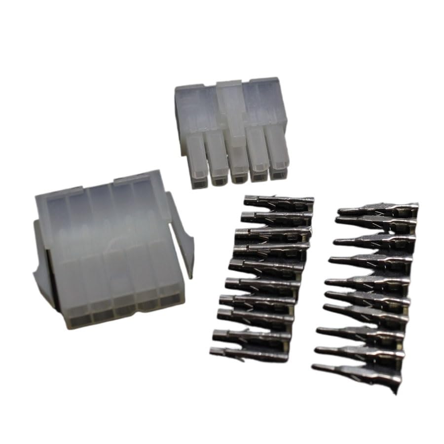 Set di 2 connettori terminali elettrici 5557 5559 a 10 pin da 4,2 mm, 2 connettori maschio e femmina a 5 poli.