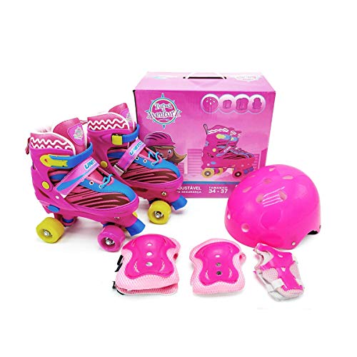 Patins Infantil Roller Kit Rosa