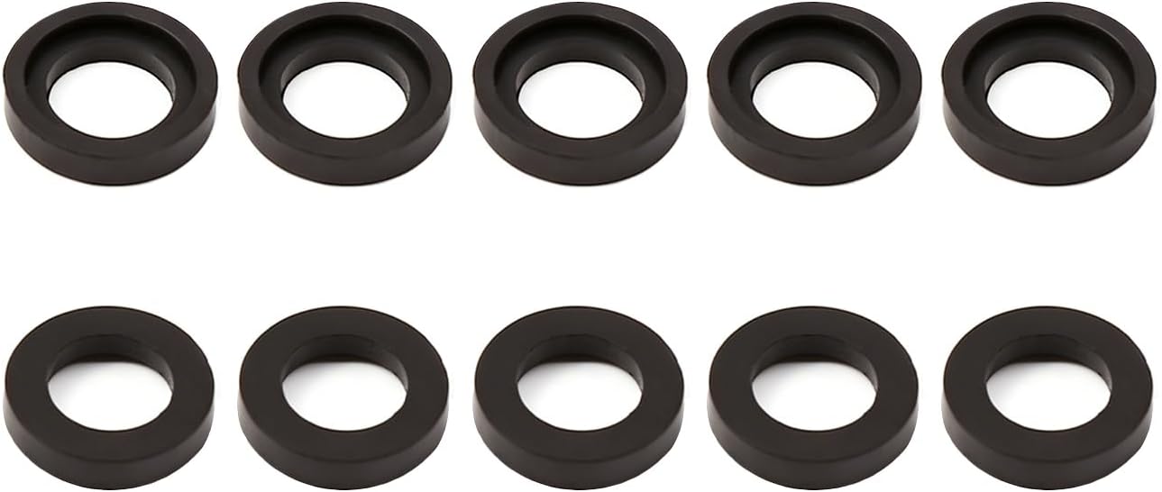 10pcs O Ring High-Speed Needle Bar Rubber Ring in Clear Plastic Box – Groove 13mm OD x 6.5mm ID x 5mm H, Anti-Vibration Pad for Computer Embroidery Machine, Black