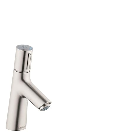 hansgrohe Talis Select S Modern Premium Easy On/Off -Handle 1 7-inch Tall Bathroom Sink Faucet in Brushed Nickel, 72040821