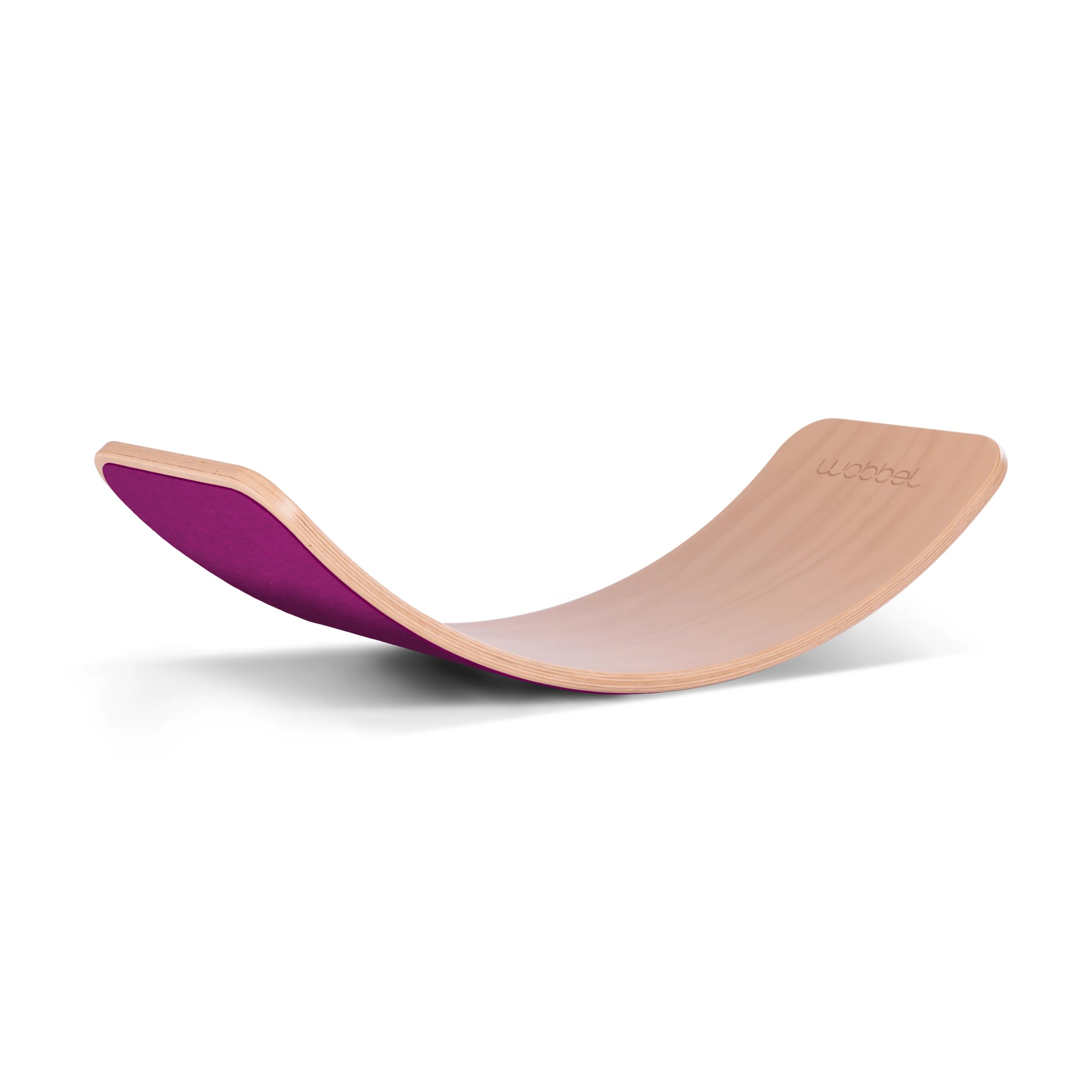 Wobbel Balanceboard transparent lackiert Raspberry Himbeere yogaboard
