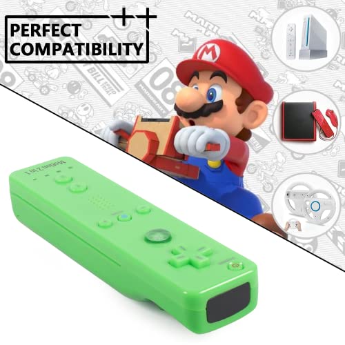 Dliaonew 2 Psck Remote Controller Build In Motion Plus And Nunchuck For Wii/Wii U, Gamepad With Silicone Case And Wrist (Purple And Green) #TOP4