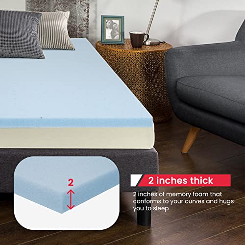 2-Inch-Mattress-Topper-Memory-Foam-Pressure-Relief-for-Back-Pain-Cooling-Gel-Infused-Gel-Infused-Mattress-Topper-Cooling-Breathable-CertiPUR-US-Certified-Queen