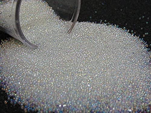 BeeSpring Nail Caviar 20g/jar 0.6-0.8mm Crystal Pixie Glass Caviar Beads AB Glitter Micro Beads Nail Rhinestones for Nails Design