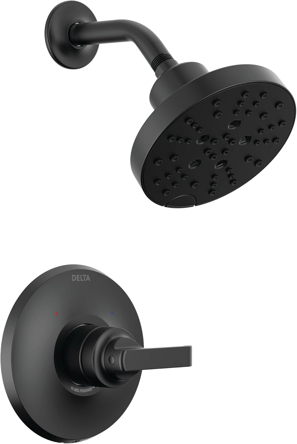 Delta Faucet Tetra 14 Series Matte Black Shower Faucet Set with