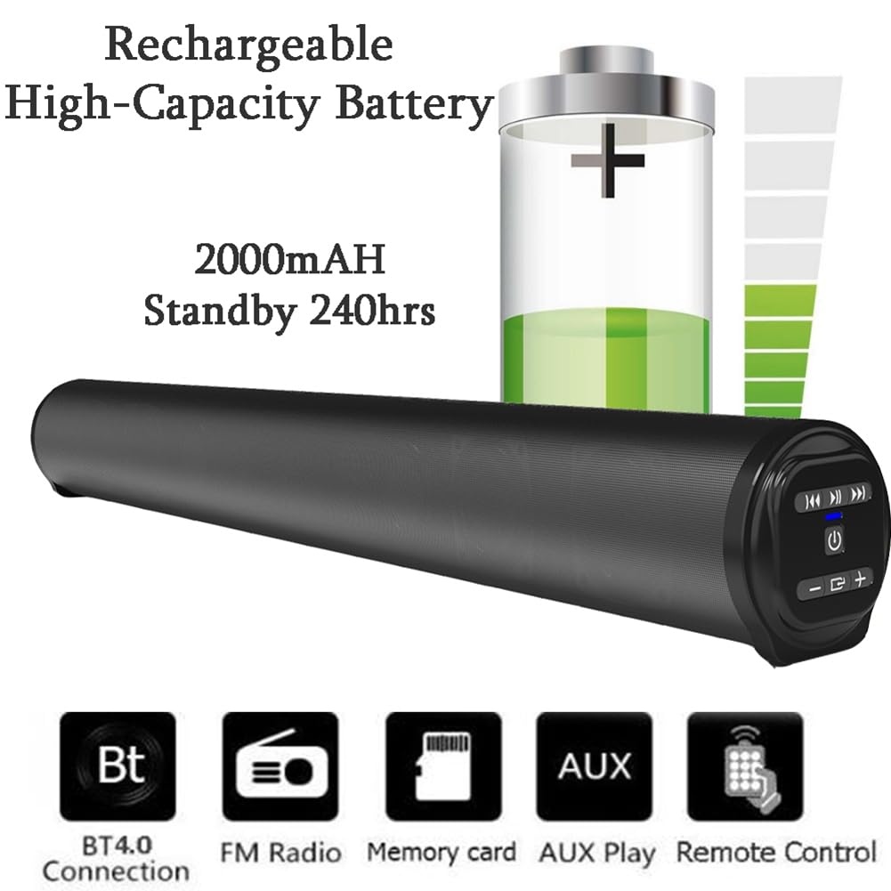 de Altavoces InaláMbricos con Barra de Sonido Bluetooth, Altavoz de Sonido EstéReo Envolvente InaláMbrico con Cable para Cine en Casa, Proyector de TV