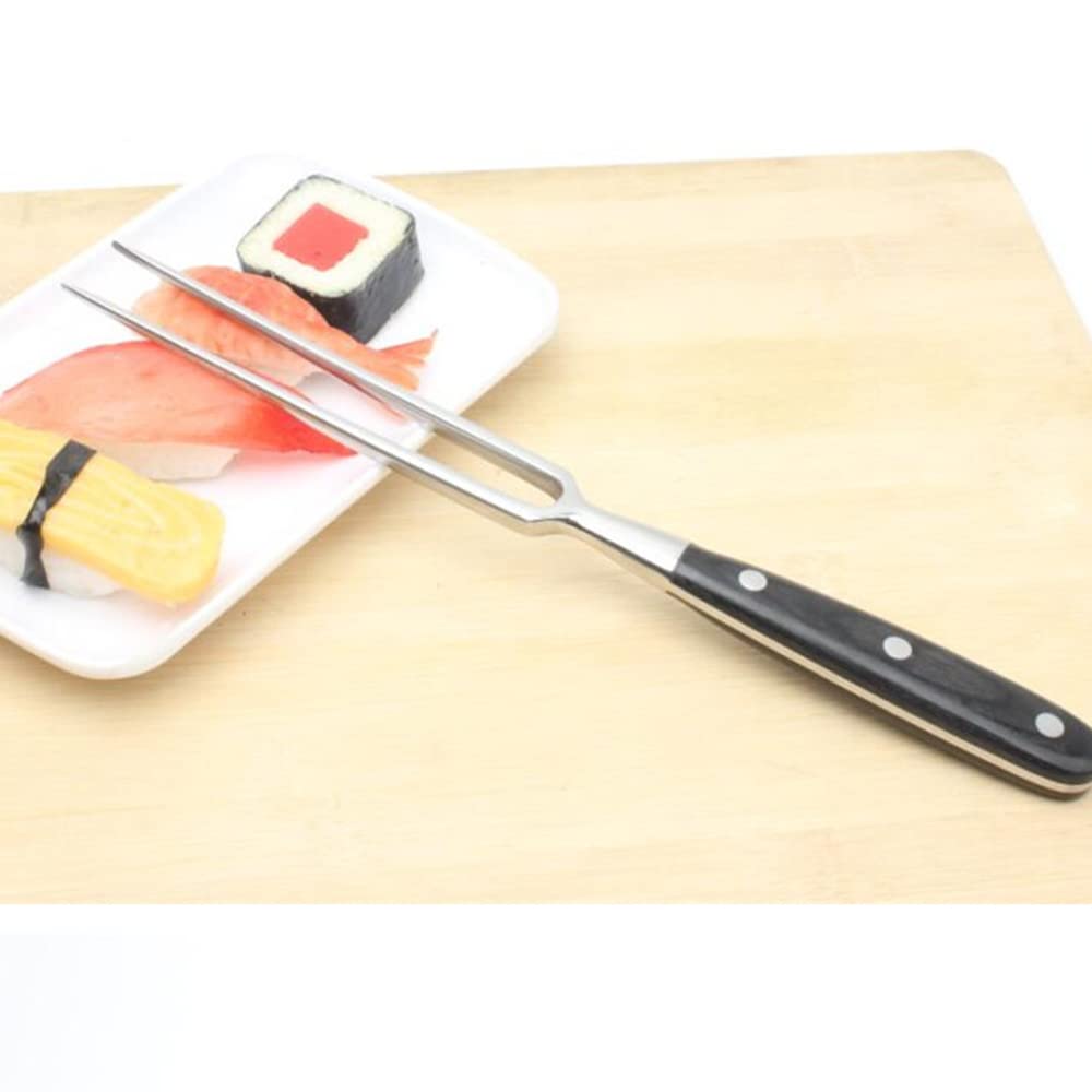 SEIWEI Tenedor para tallar acero inoxidable, tenedor para carne para cocinar barbacoa, adecuado para tenedores fijos, mover, aves de corral y pavo, rojo