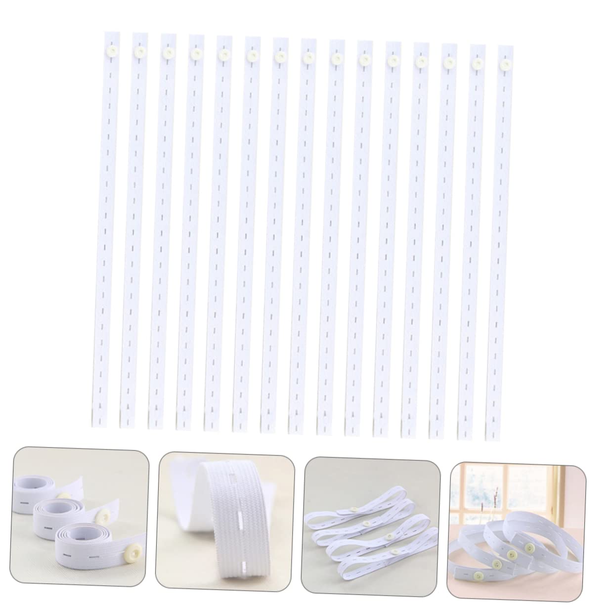 BESTonZON 15 Pièces bouton de couche couche pour ceinture reglable élastique elastic couches ceinture de fixation de couche boucle de fixation de couche blanche
