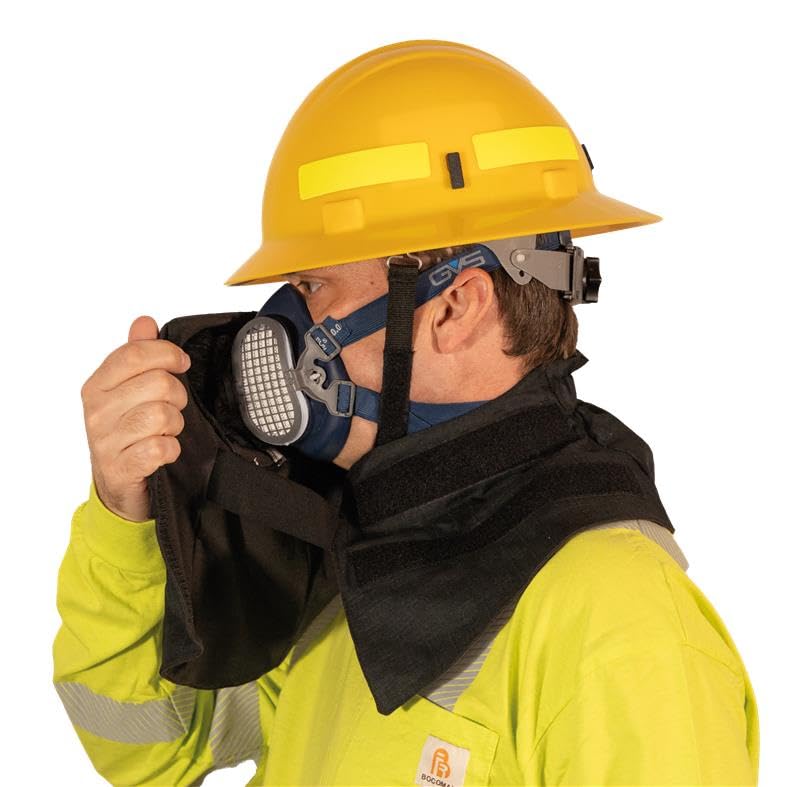 GVS Elipse Flame Resistant Shield + Reusable Half Mask with P3 Nuisance Odor Filters, S/M Size, Black - Image 4