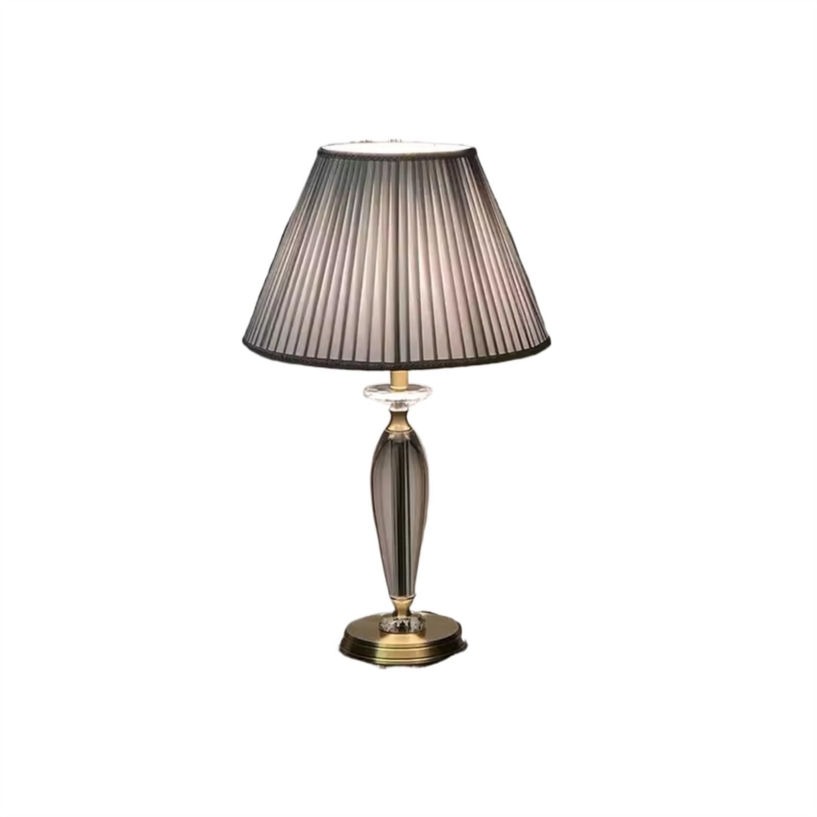 Affascinante Lampade da tavolo in stile tradizionale ornato in cristallo di vetro ad alto taglio Decorazione Soggiorno Camera letto Casa Comodino Arredamento per la casa(Grijs,Push button)