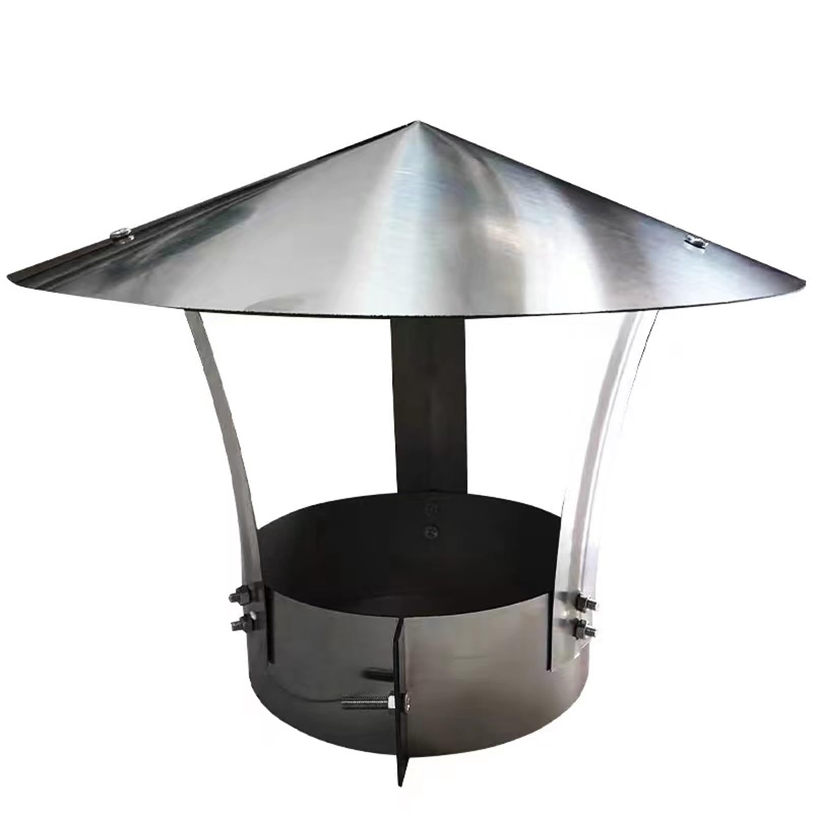 IGNVXMGKP Universal Chimney Cap for 80mm Stove Pipes Round Roof Rain Cap for Fireplaces and Stoves ()