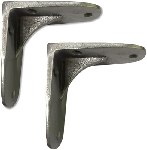 NACH JS-90-423AML - Soportes industriales de hierro fundido de 4 pulgadas, soportes de estante de pared para estantes de madera, soportes flotantes