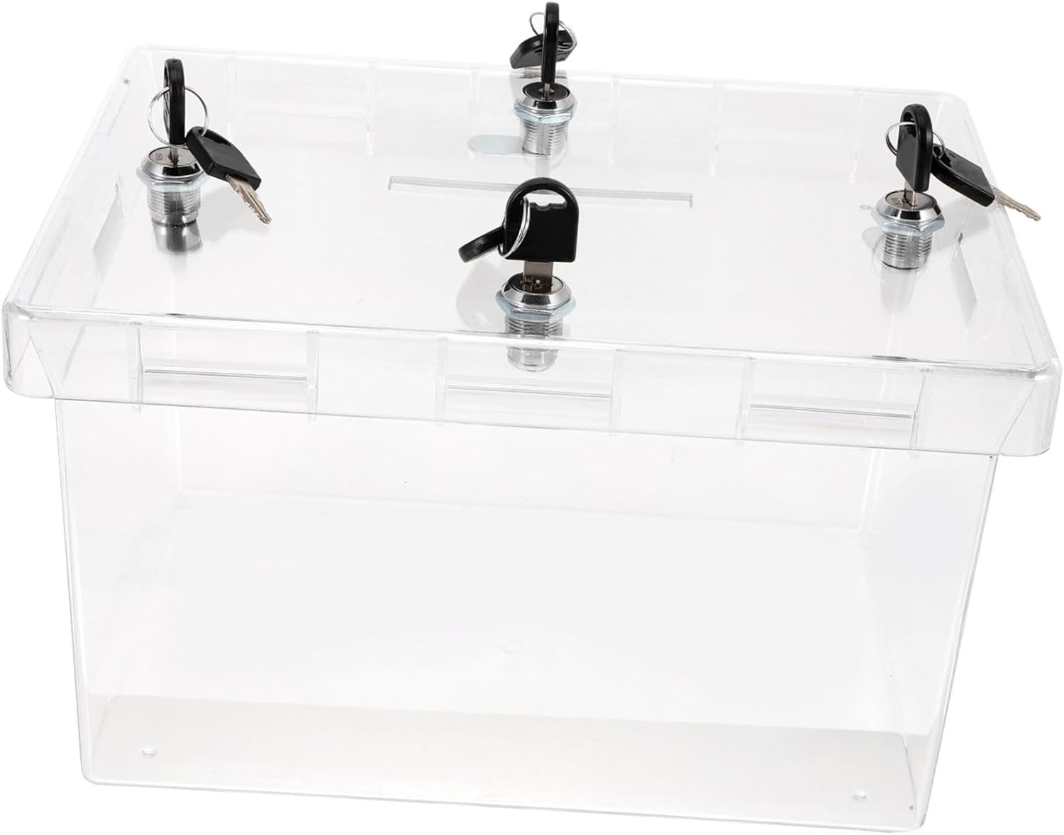 Healifty Acrylic Wedding Card Box with Lock Clear Locking Box for Wedding Reception Shoes Hiding Cash Keepsakes for Collecting Cards at Parties