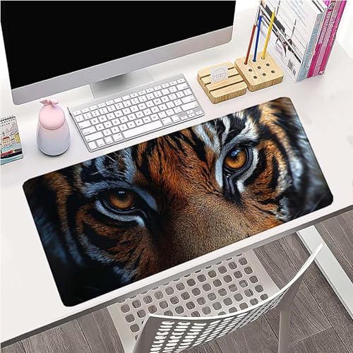 Tapis de souris tigre grand format pour optimiser l'espace setup PC