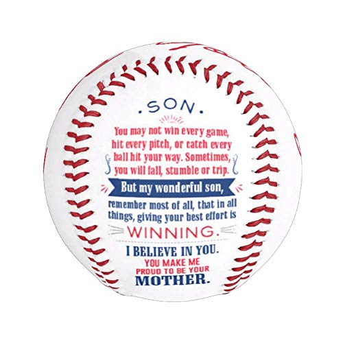 Make-A-Ball Custom Love Quote Baseball Gift Personalized Graduation Birthday Valentine's Day for Son or Grandson (Son from MOM - I Believe in You)