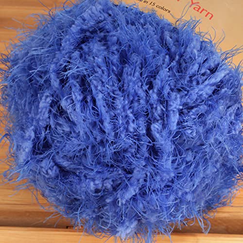 JubileeYarn Baby Bear Yarn - Chunky Weight Polyester Fur - 100g/Skein - Royal Blue - 4 Skeins, 16 Royal Blue - Image 3