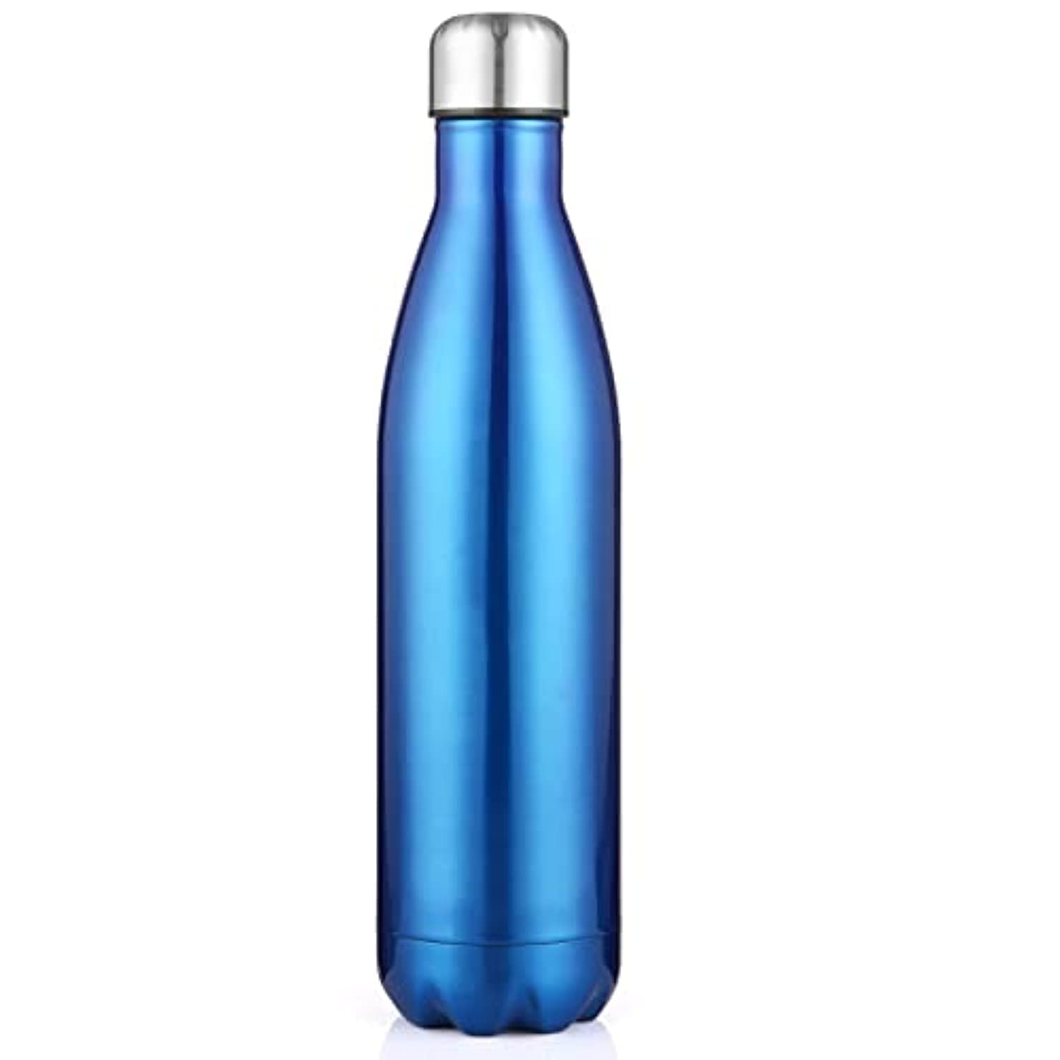 Coolbaby 25Oz/750ml Stainless Steel Double Walled Sports Water Bottle Vacuum Insulated Cola Shape Travel Thermal Flask Bpa Free, Blue, Yly2011-5
