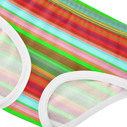 Horizontal Stripes Vibrant Green Girls Underwear Toddler 2t Cotton Panties Little Girl Animals Kids Briefs Undies4