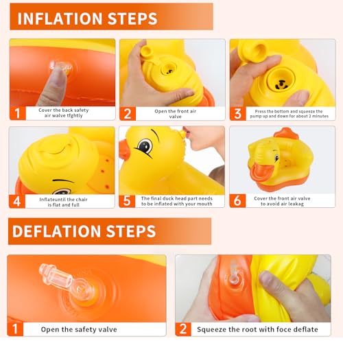 Image of Inflatable Baby Seat with Built-in Air Pump Sit Me up Floor Seat for Baby Over 3 Months Old Baby Chair for Learning to Sit Infant Seat Baby Essentials