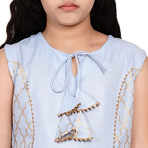 Image of Bitiya By Bhama Baby-Girl's Cotton Blend Fit and Flare Midi Casual Dress